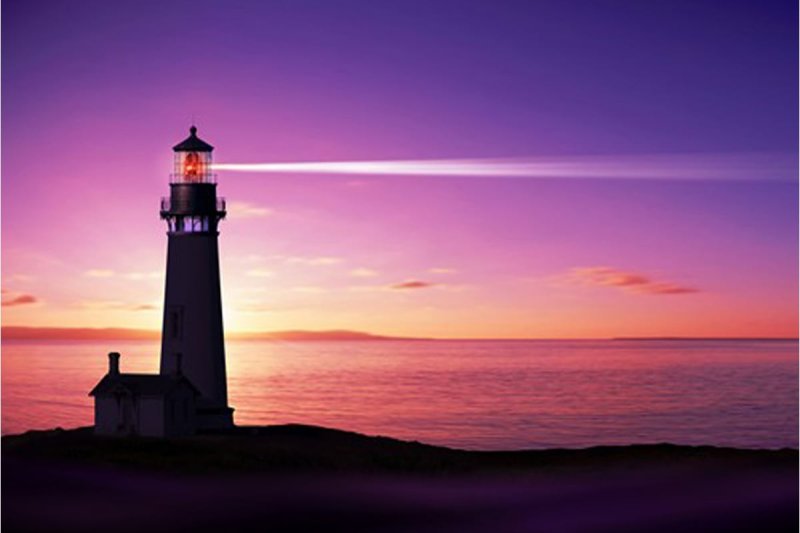 Маяк в море