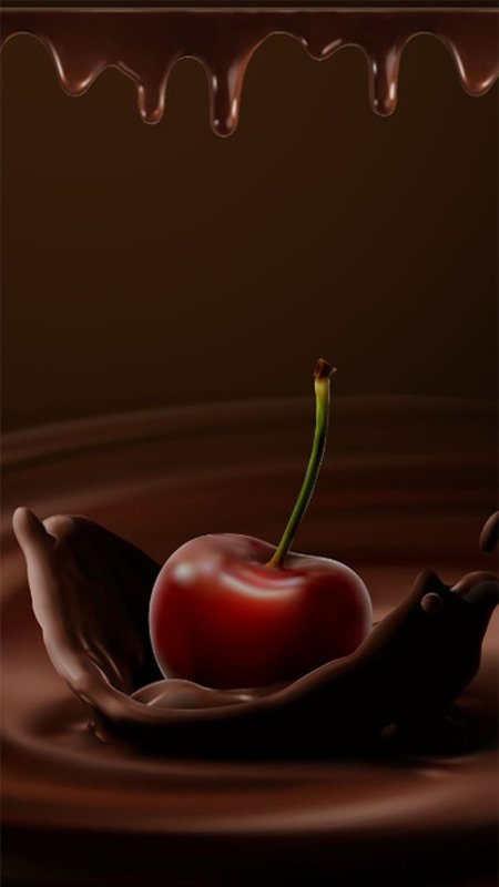 Шоколадная заставка на телефон