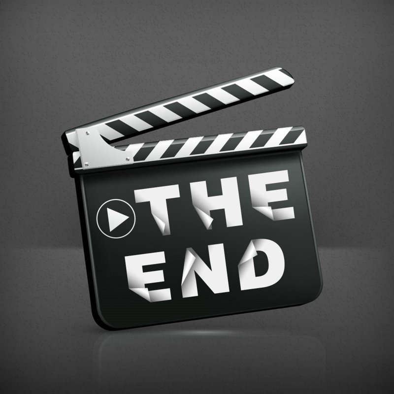 Красивая надпись the end