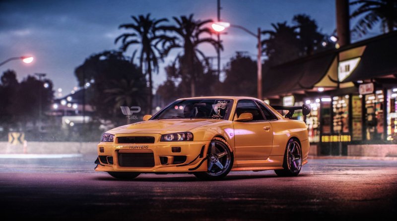 Nissan Skyline GTR r34 4к