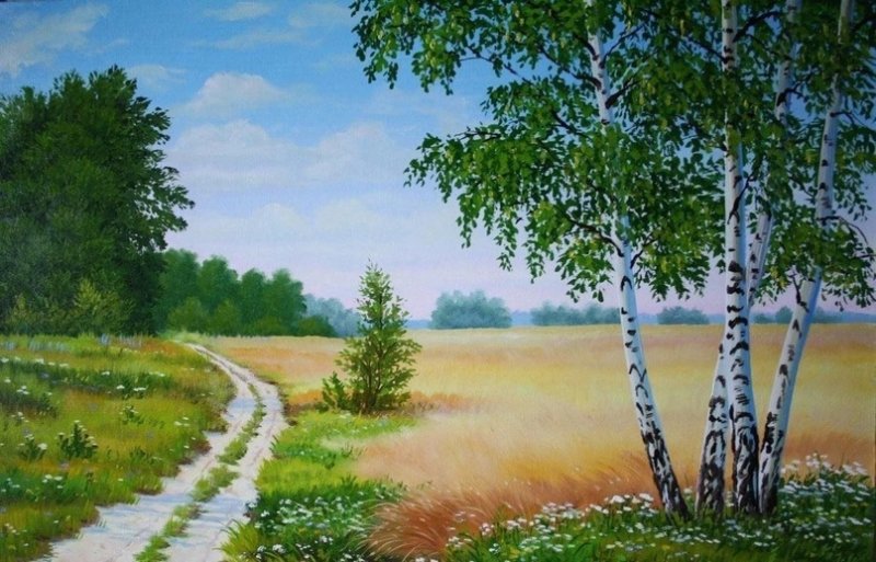 Летний пейзаж для детей