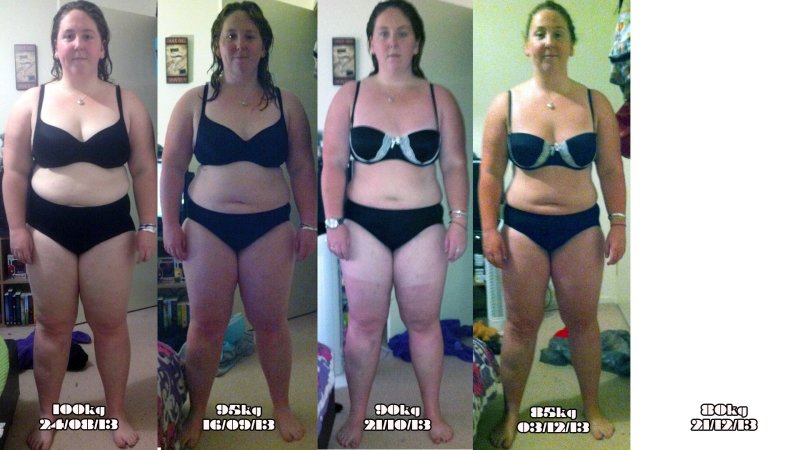 Похудение до и после