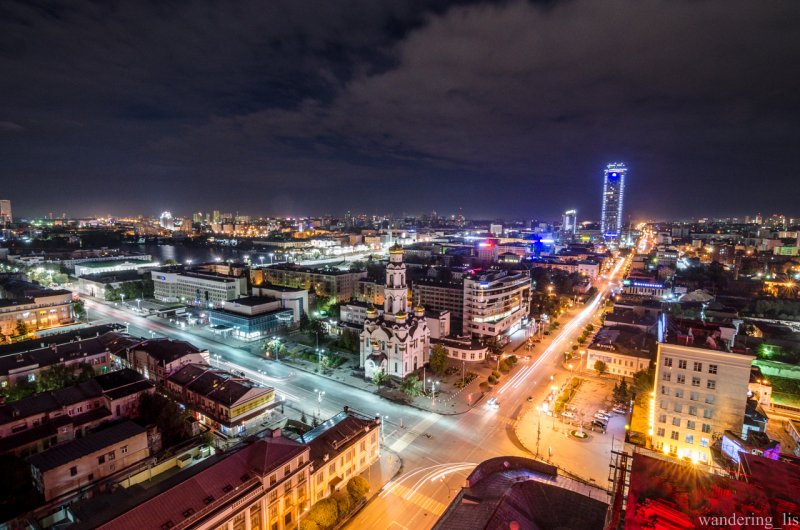 Ночной Екатеринбург