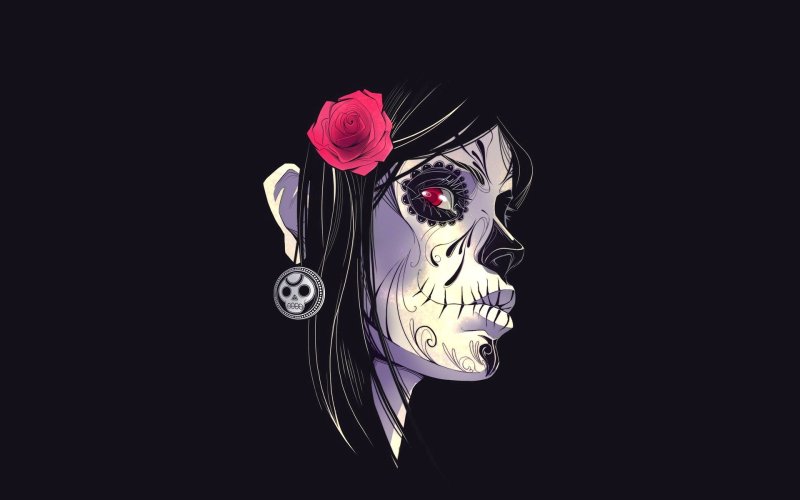 Санта Муэрте арт скелет