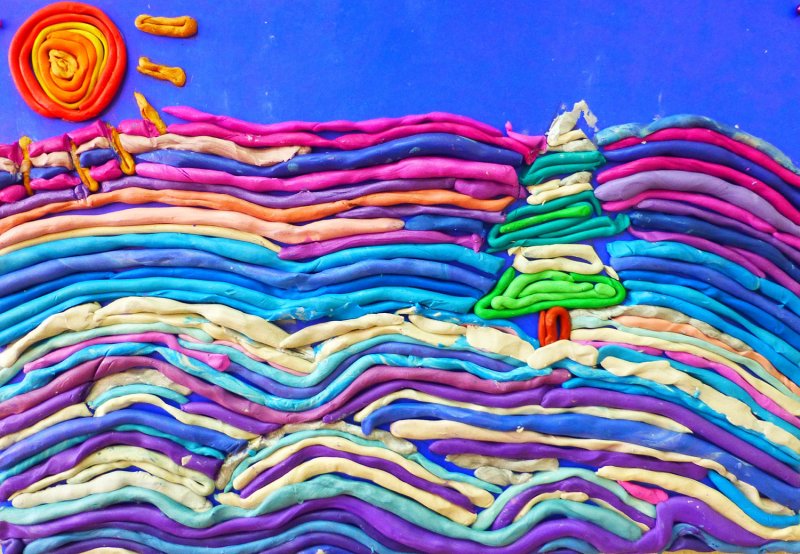 Картины из пластилина для детей