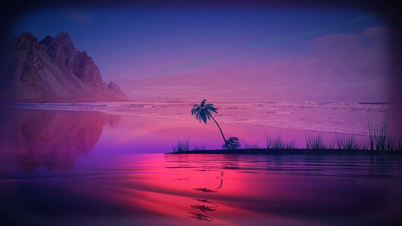 Фиолетовые пальмы