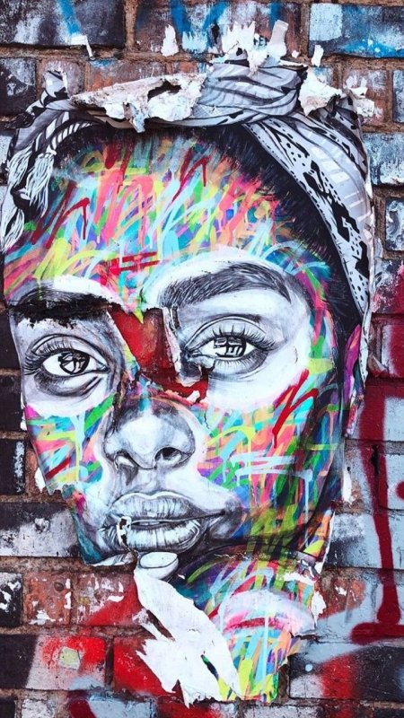 Лица в стиле граффити