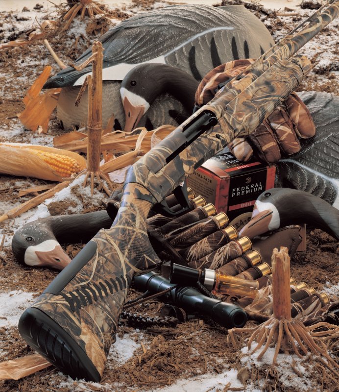 Охотничье ружье на охоте