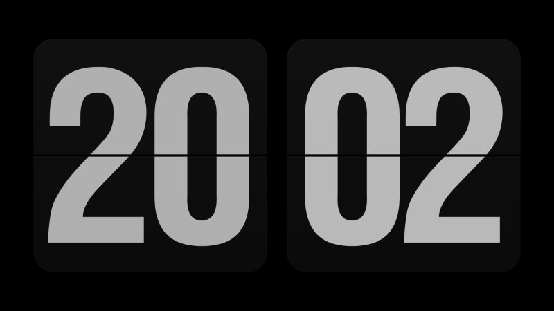 Fliqlo Screensaver часы