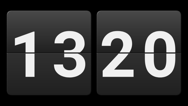 Перекидные часы на рабочий стол