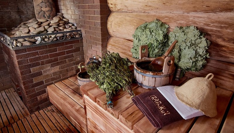 Баня в деревенском стиле