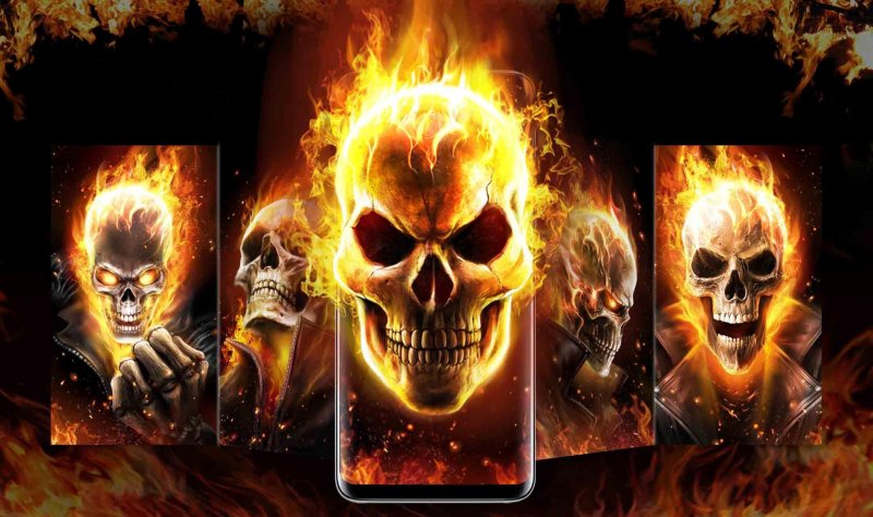 Огненный скелет