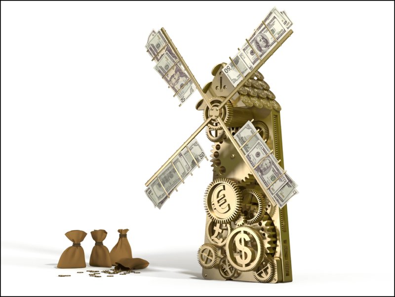 Мельница для привлечения денег