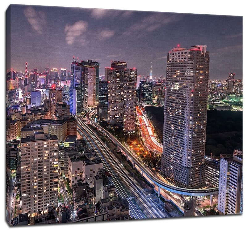 Ночной Токио высотки