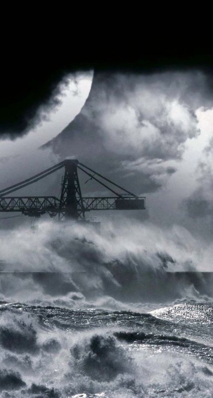 Энди Симмонс пейзаж море шторм