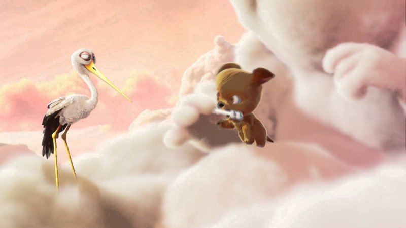 Аист с ребенком