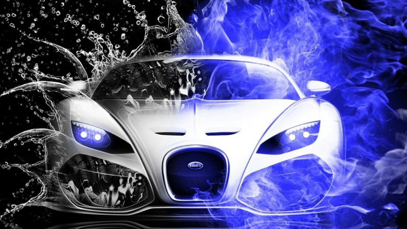 Bugatti Veyron неон