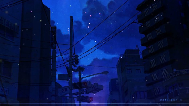 Ночной город аниме