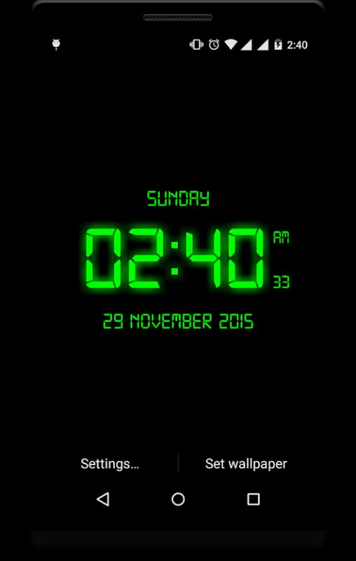 Электронные цифровые часы для андроид