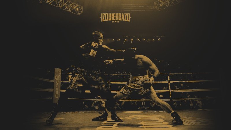 Тайский бокс на чёрном фоне