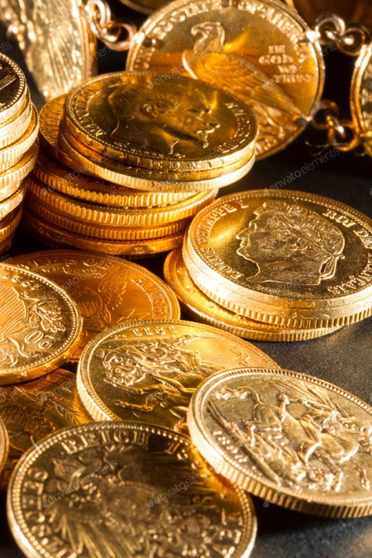 Красивые золотые монеты
