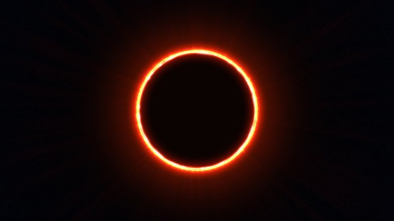 Солнце на черном фоне