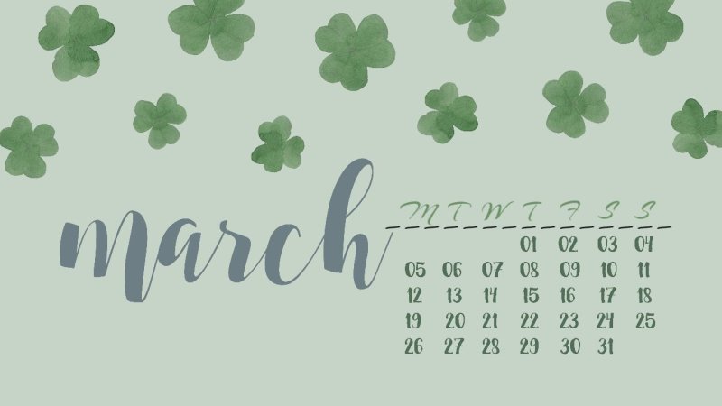 Календарь на март обои на телефон