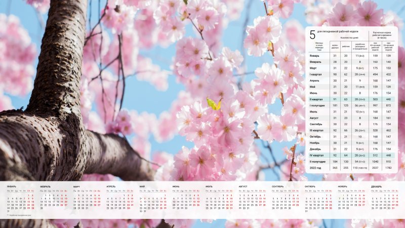 Красивый фон для календаря