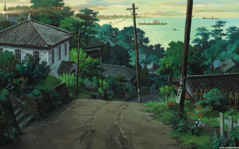 Деревня Хаяо Миядзаки арт