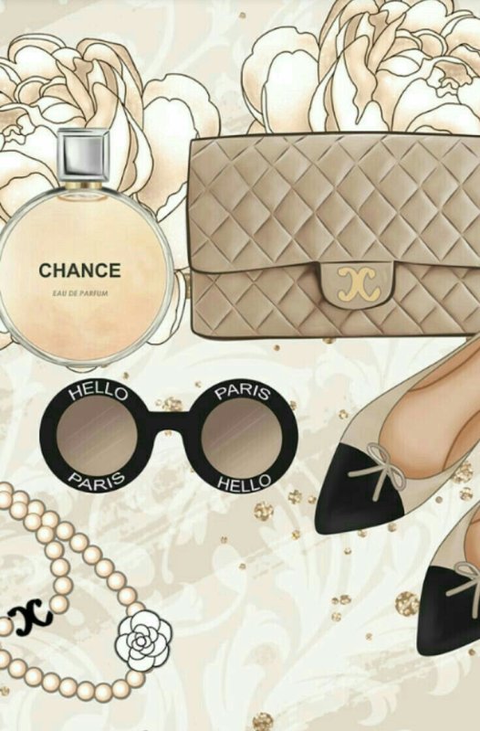 Модные иллюстрации Шанель