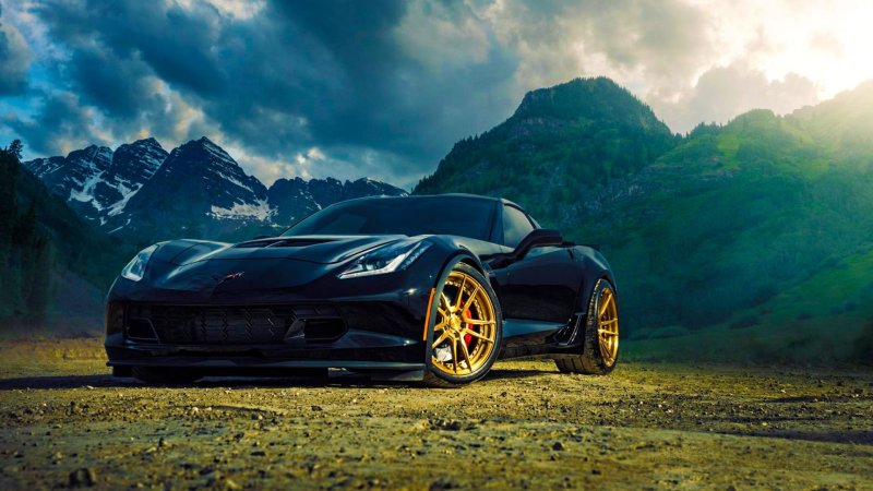Chevrolet Corvette z06 закат