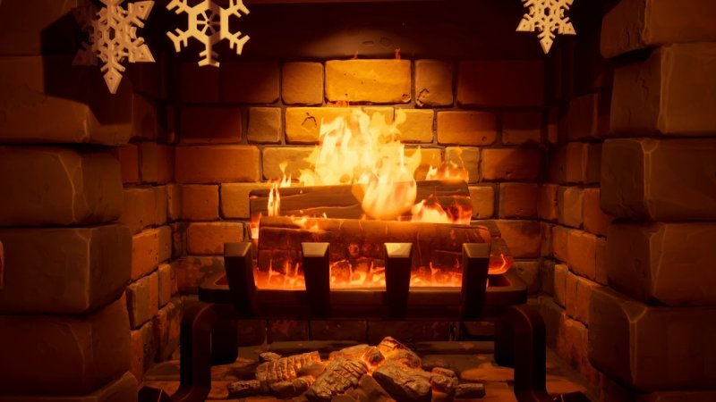 Заставка камин