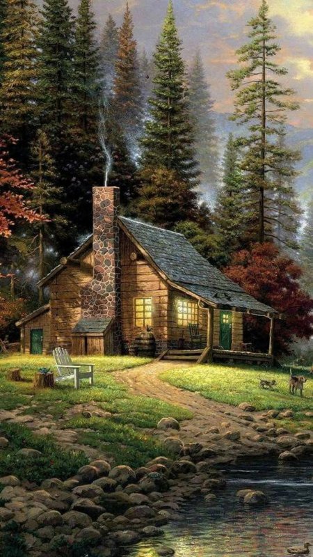 Томас Кинкейд домик в лесу