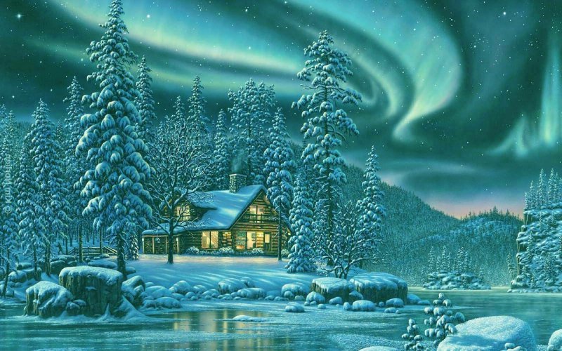 Томас Кинкаде живопись горы