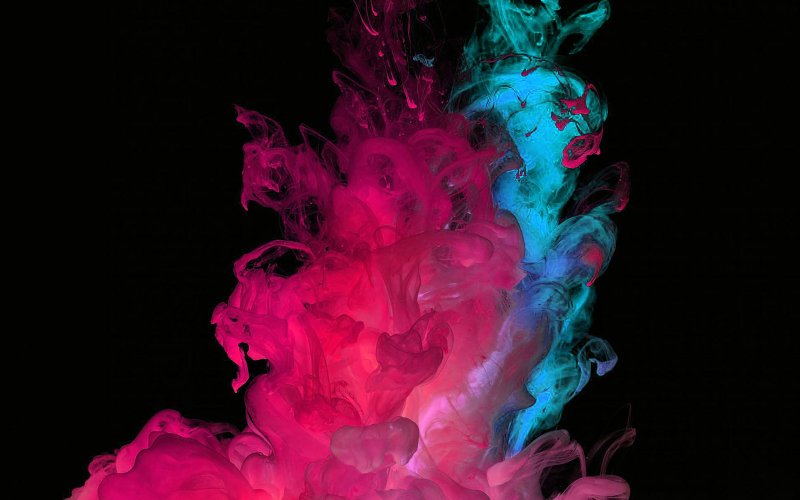 Краски на черном фоне