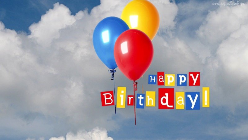 "шарики открытка с днем рождения"