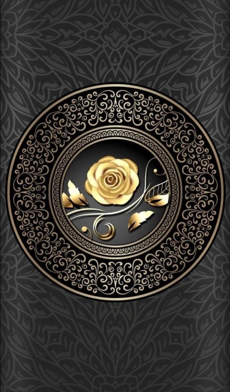 Заставка на телефон черная с золотом