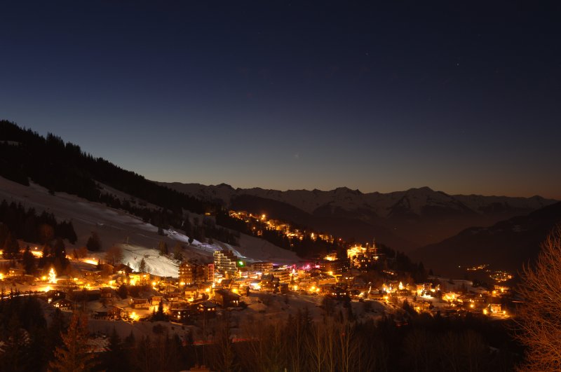 Альпы Куршевель ночью