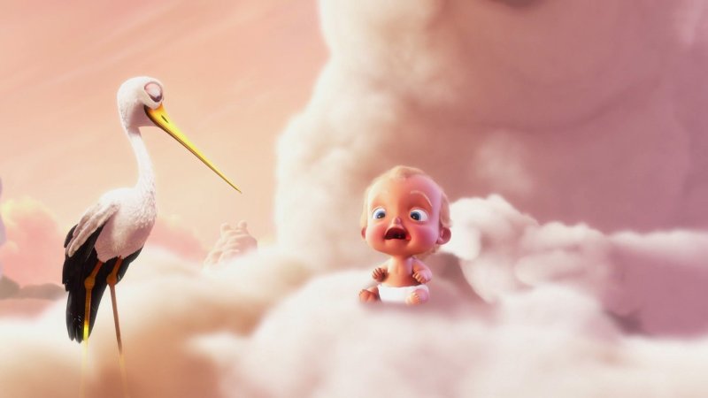 Аист с ребенком