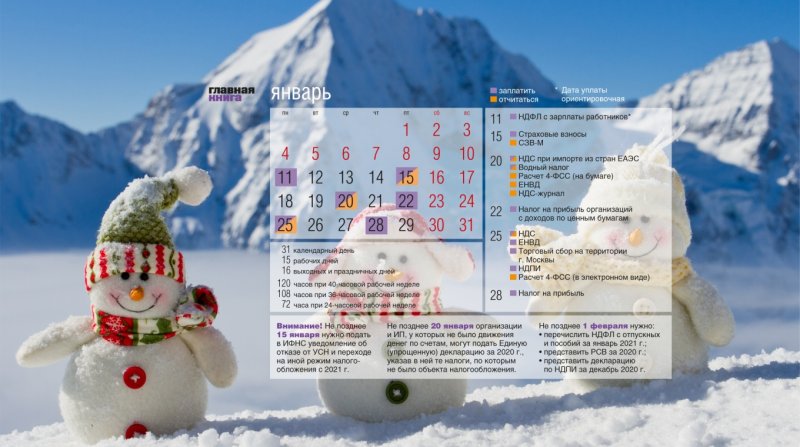 Декабрь бухгалтерский календарь