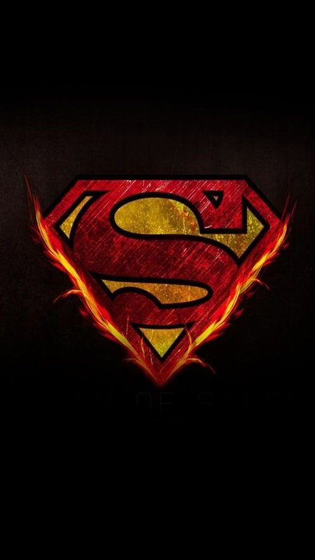 Знак Супермена на черном фоне