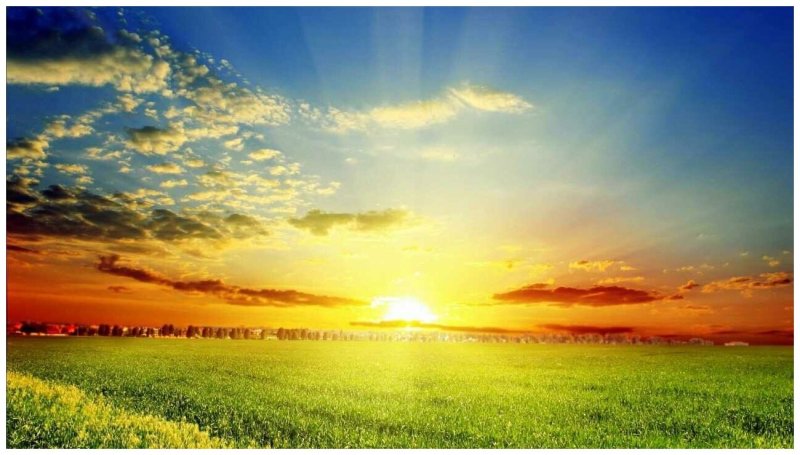 Красивое солнце