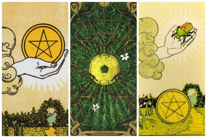 Туз пентаклей Таро Уэйта
