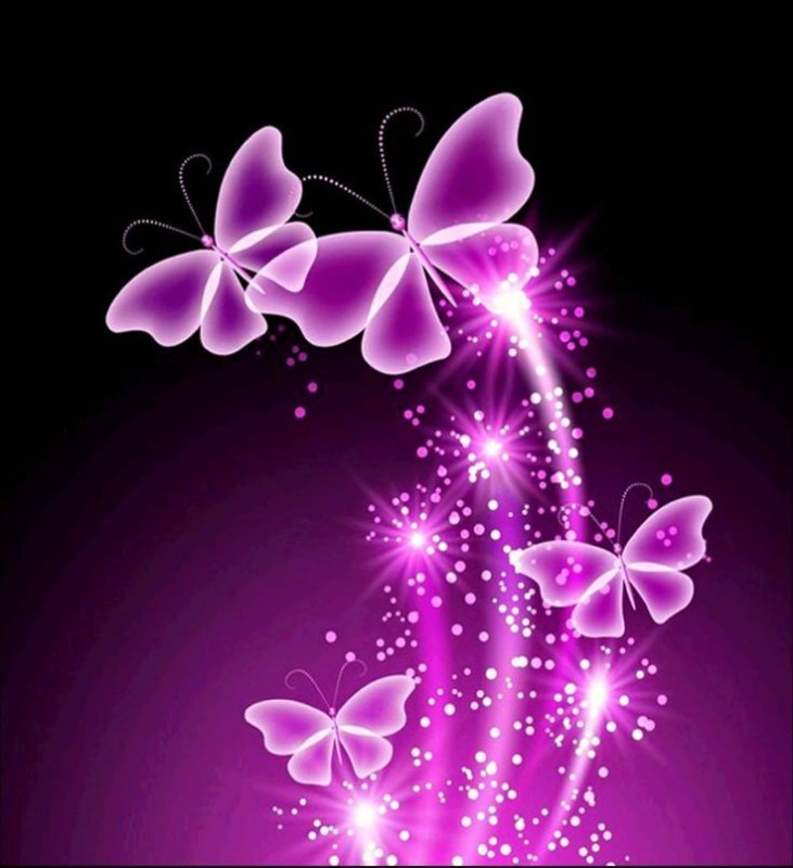 Бабочки розовые