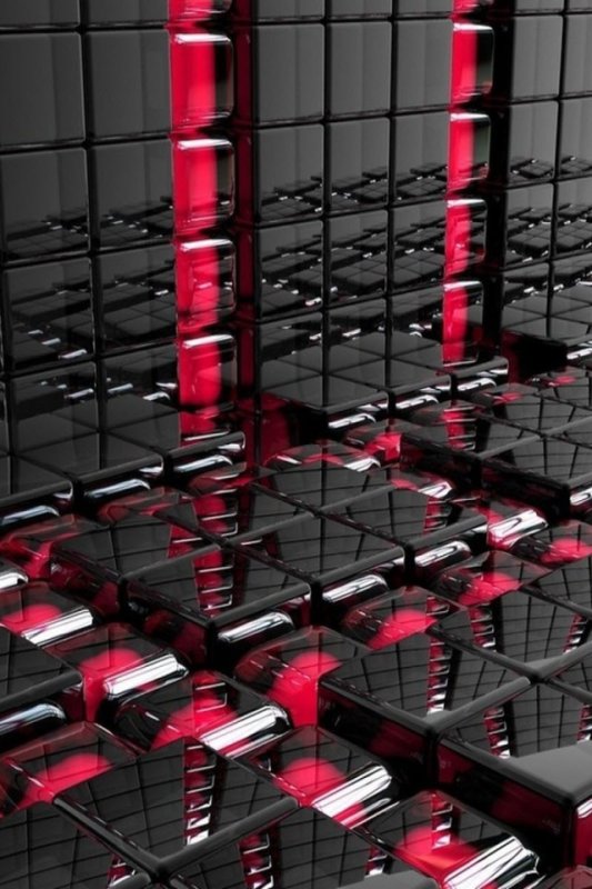 Черно красные кубики