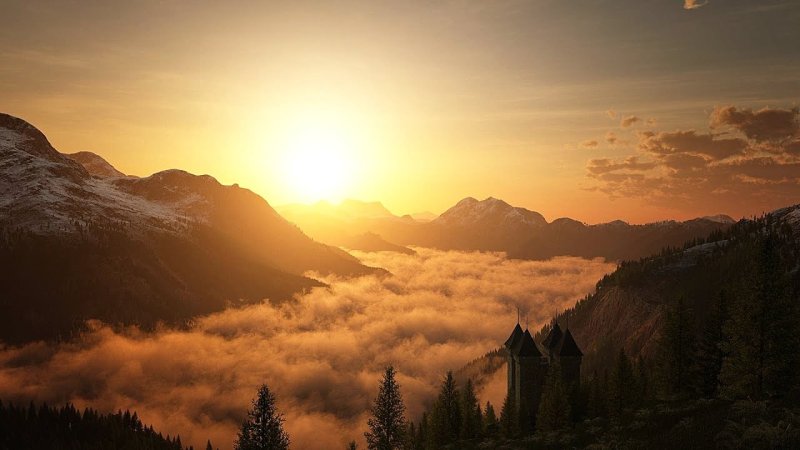 Рассвет в горах