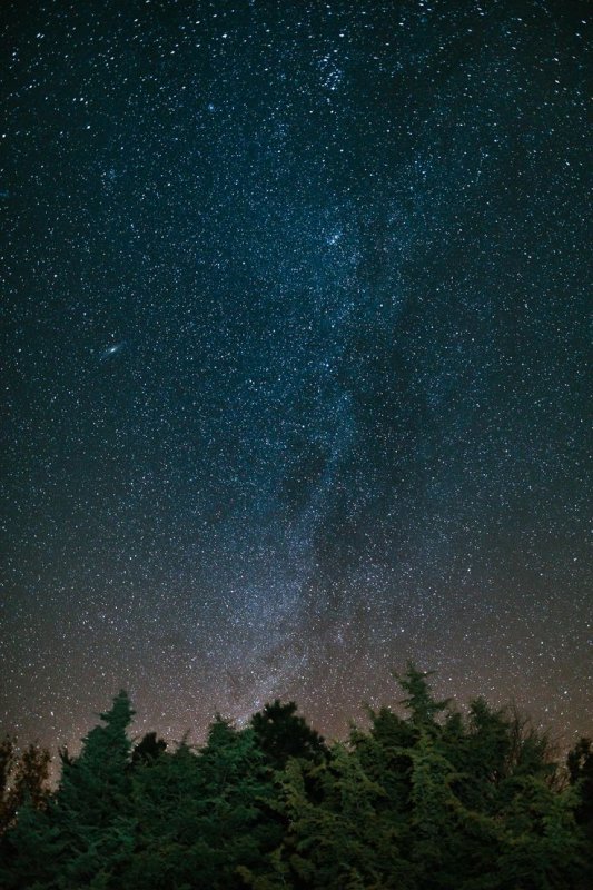 Ночное небо со звездами