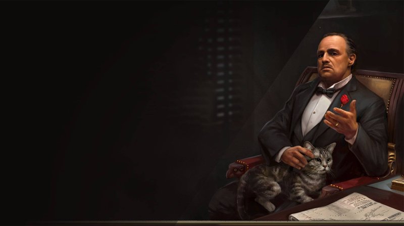 Дон Корлеоне арт в кресле