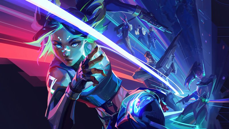 Неон валорант арт