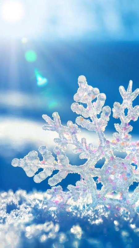 Снежинки в природе